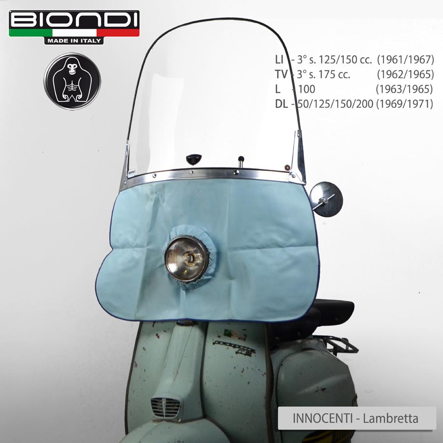 Parabrezza Mod.Maestrale (solo schermo trasparente) con stecche alluminio - per Ciclomotori, Vespa, Lambretta - immagine 11