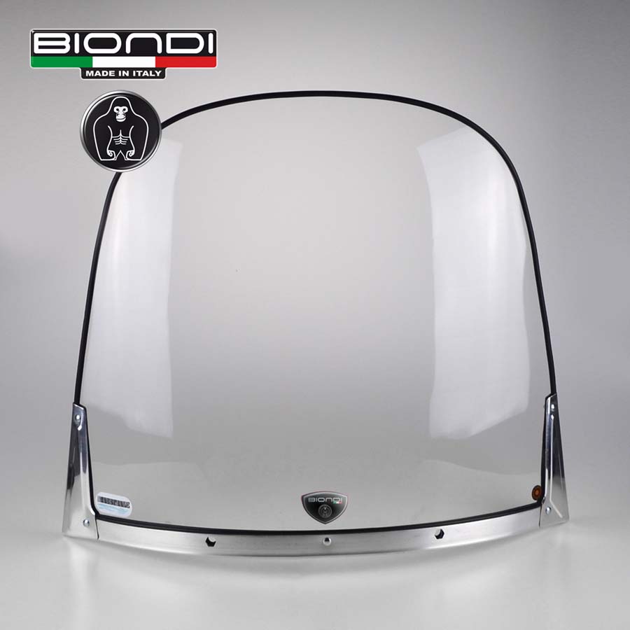 Parabrezza Mod.Maestrale (solo schermo trasparente) con stecche alluminio - per Ciclomotori, Vespa, Lambretta