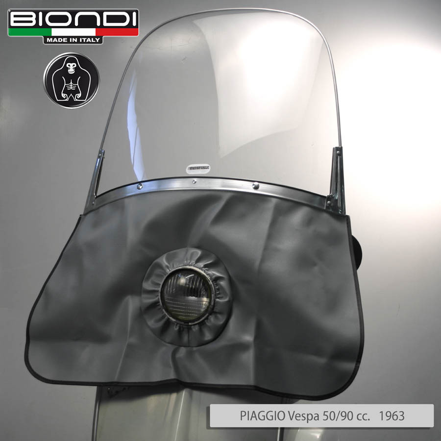 Parabrezza Mod.Maestrale (solo schermo trasparente) con stecche alluminio - per Ciclomotori, Vespa, Lambretta - immagine 2