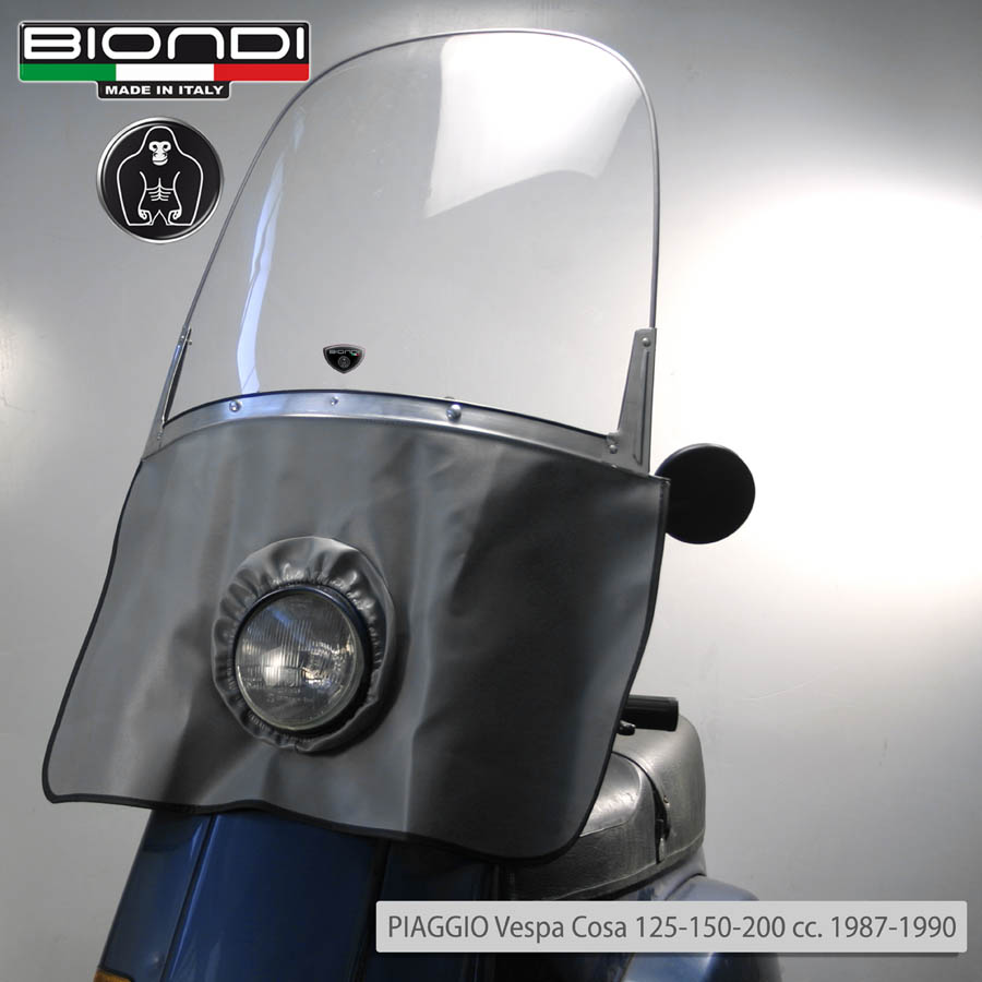 Parabrezza Mod.Maestrale (solo schermo trasparente) con stecche alluminio - per Ciclomotori, Vespa, Lambretta - immagine 4