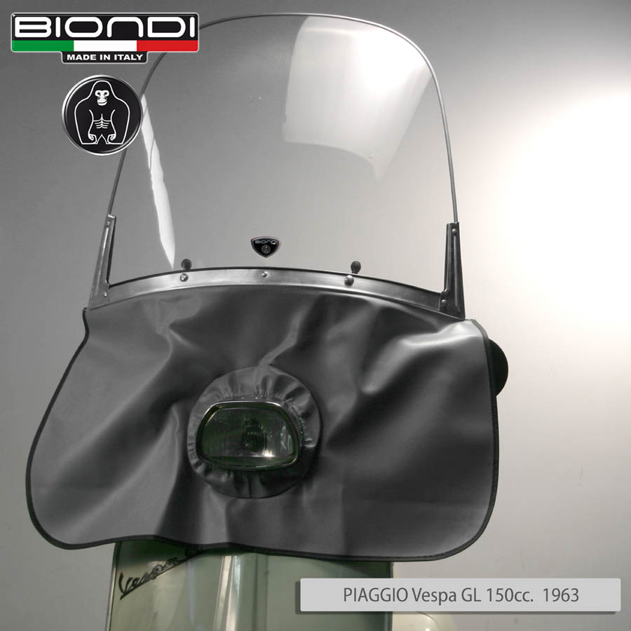 Parabrezza Mod.Maestrale (solo schermo trasparente) con stecche alluminio - per Ciclomotori, Vespa, Lambretta - immagine 5