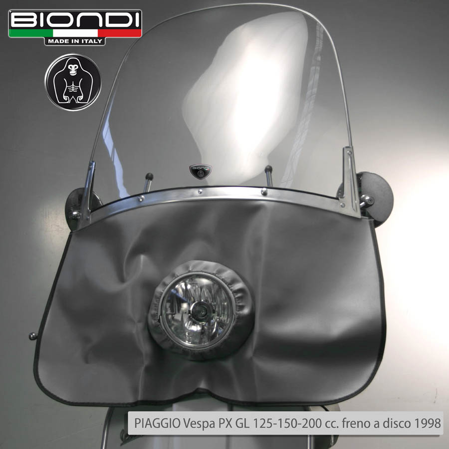 Parabrezza Mod.Maestrale (solo schermo trasparente) con stecche alluminio - per Ciclomotori, Vespa, Lambretta - immagine 8