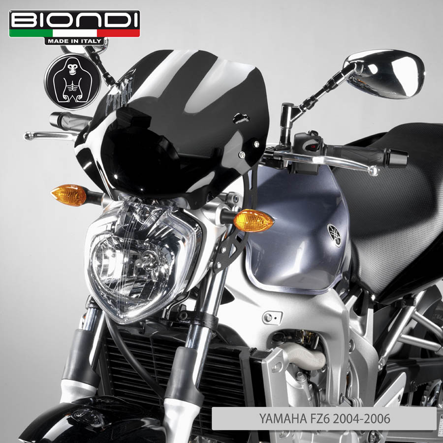 Small Screen Smoke Grey Dark YAMAHA FZ6 600cc. 2004-2006 - Image 2