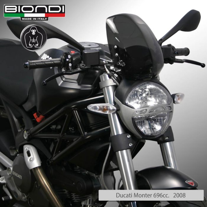 Small Screen Smoke Grey Dark DUCATI Monster 696cc. 2008 - Image 2