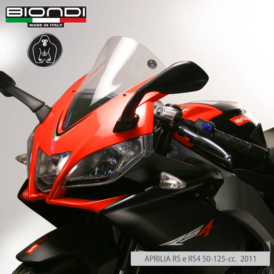Cupolino Trasparente doppia bolla - APRILIA RS 125cc. 2011, RS 50cc. 2011, RS4 125cc. 2011, RS4 50cc. 2011, RSV4 Factory 1000cc 2009, RSV4 R 1000cc. 2010 - immagine 3