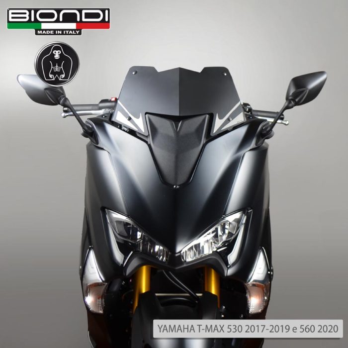 Cupolino ALLUMINIO Anodizzato e Satinato nero opaco- YAMAHA T-Max 530 cc. 2017-2019 e T-Max 560 2020-2021 (tutti i modelli) - immagine 3