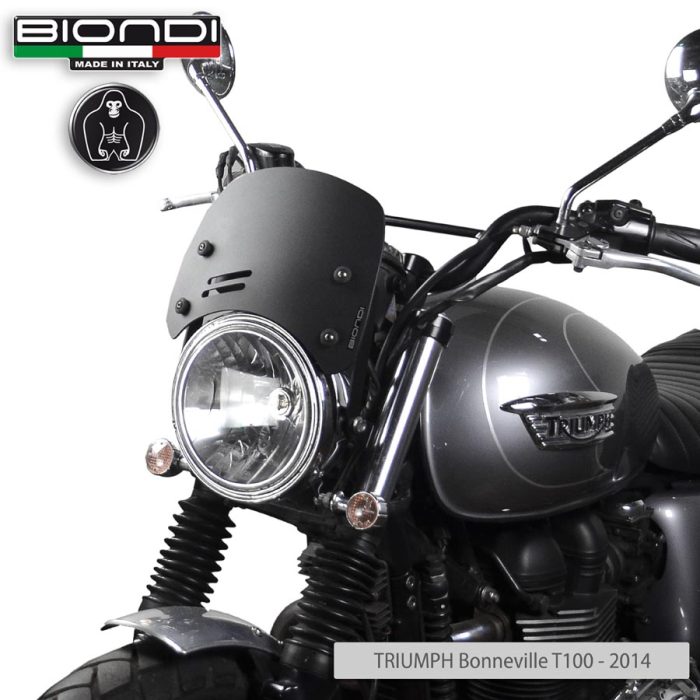 Windshield Satin Matt Black Mod. Caffè (Mounting kit included) – BENELLI Imperiale 400 (2021->); MOTO GUZZI V7 Classic 744 (2008-2012); V7 Stone/Special 744 (2012-2015); V7 II Stone/Special 744 (2015-2017); TRIUMPH Bonneville (2008-2016)(2017-2020); YAMAHA XSR 700/900 (2022->) - Image 11