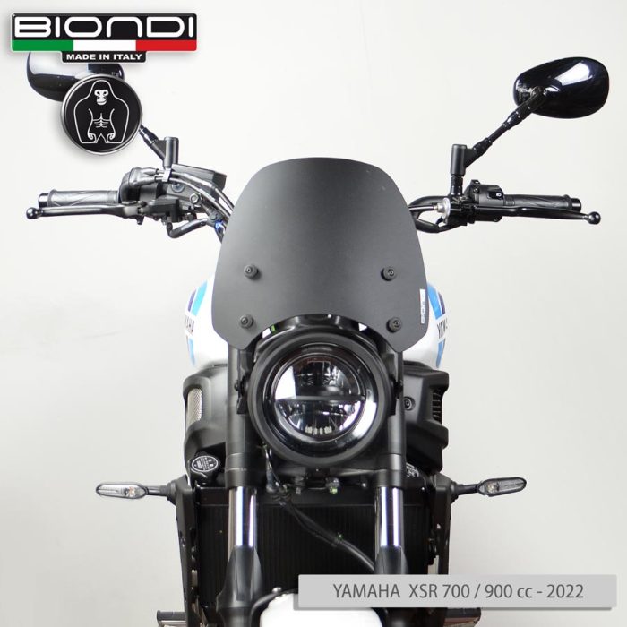 Windshield Black Satin Mod. Sport (Mounting kit included) – BENELLI Imperiale 400 (2021->); MOTO GUZZI V7 Classic 744 (2008-2012); V7 Stone/Special 744 (2012-2015); V7 II Stone/Special 744 (2015-2017); TRIUMPH Bonneville (2008-2016)(2017-2020); YAMAHA XSR 700/900 (2022->) - Image 9