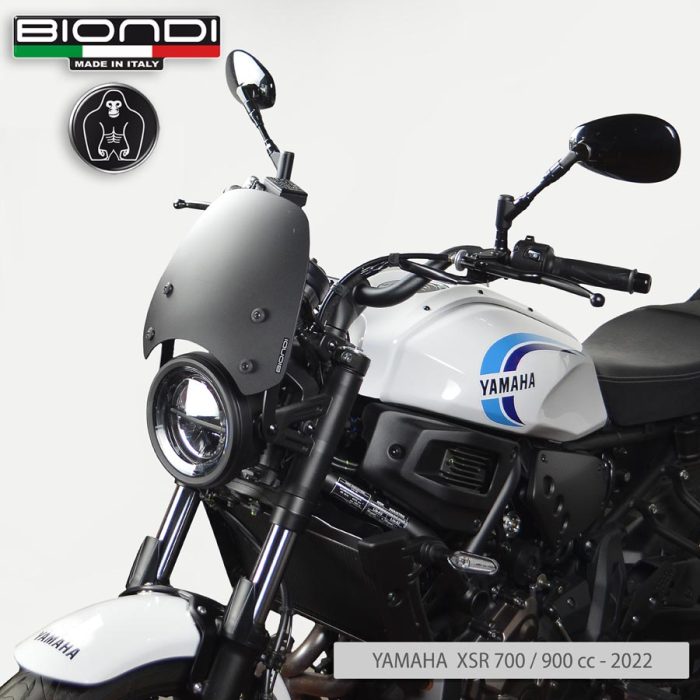 Windshield Black Satin Mod. Sport (Mounting kit included) – BENELLI Imperiale 400 (2021->); MOTO GUZZI V7 Classic 744 (2008-2012); V7 Stone/Special 744 (2012-2015); V7 II Stone/Special 744 (2015-2017); TRIUMPH Bonneville (2008-2016)(2017-2020); YAMAHA XSR 700/900 (2022->) - Image 10