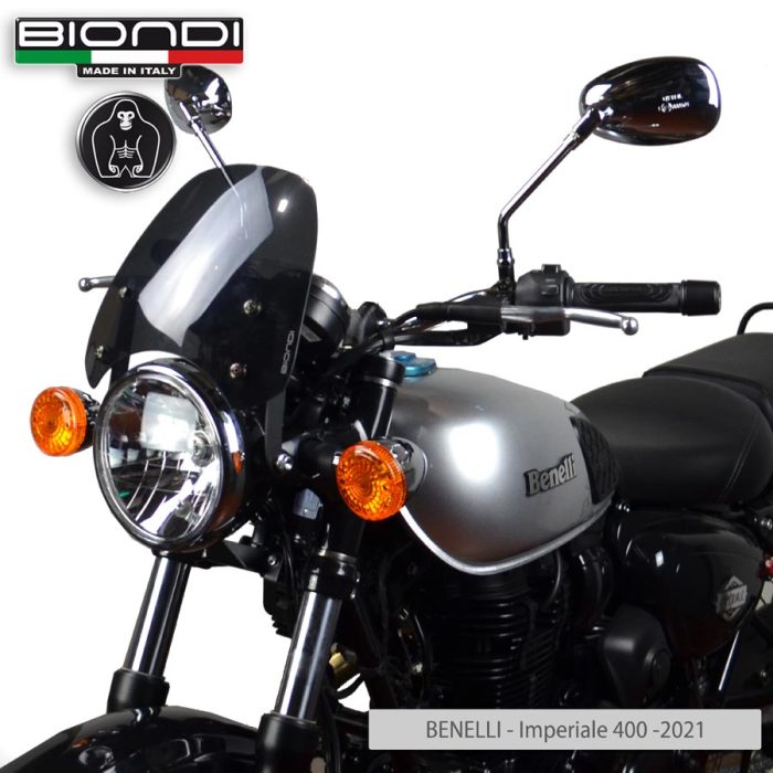Cupolino Fumè Scuro Mod. Sport (Kit di Montaggio incluso) – BENELLI Imperiale 400 (2021->); MOTO GUZZI V7 Classic 744 (2008-2012); V7 Stone/Special 744 (2012-2015); V7 II Stone/Special 744 (2015-2017); TRIUMPH Bonneville (2008-2016)(2017-2020); YAMAHA XSR 700/900 (2022->) - immagine 5