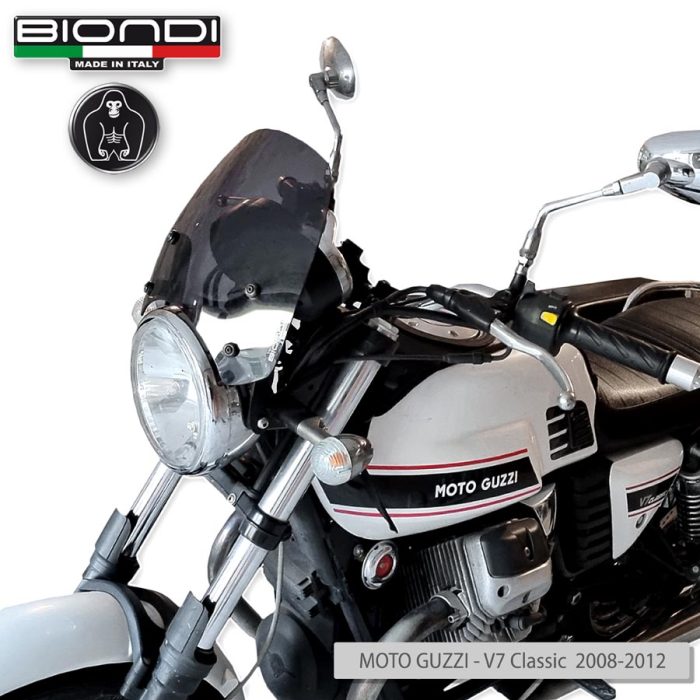 Cupolino Fumè Scuro Mod. Sport (Kit di Montaggio incluso) – BENELLI Imperiale 400 (2021->); MOTO GUZZI V7 Classic 744 (2008-2012); V7 Stone/Special 744 (2012-2015); V7 II Stone/Special 744 (2015-2017); TRIUMPH Bonneville (2008-2016)(2017-2020); YAMAHA XSR 700/900 (2022->) - immagine 7