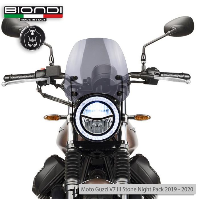 Windshield Smoke Grey Mod. Sport (Mounting kit included) – BENELLI Imperiale 400 (2021->); MOTO GUZZI V7 Classic 744 (2008-2012); V7 Stone/Special 744 (2012-2015); V7 II Stone/Special 744 (2015-2017); TRIUMPH Bonneville (2008-2016)(2017-2020); YAMAHA XSR 700/900 (2022->) - Image 8