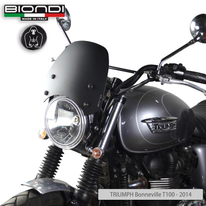 Windshield Black Satin Mod. Sport (Mounting kit included) – BENELLI Imperiale 400 (2021->); MOTO GUZZI V7 Classic 744 (2008-2012); V7 Stone/Special 744 (2012-2015); V7 II Stone/Special 744 (2015-2017); TRIUMPH Bonneville (2008-2016)(2017-2020); YAMAHA XSR 700/900 (2022->) - Image 11