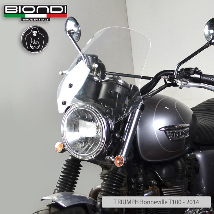 Windshield Transparent Mod. Touring (Mounting kit included) – BENELLI Imperiale 400 (2021->); MOTO GUZZI V7 Classic 744 (2008-2012); V7 Stone/Special 744 (2012-2015); V7 II Stone/Special 744 (2015-2017); TRIUMPH Bonneville (2008-2016)(2017-2020); YAMAHA XSR 700/900 (2022->) - Image 11