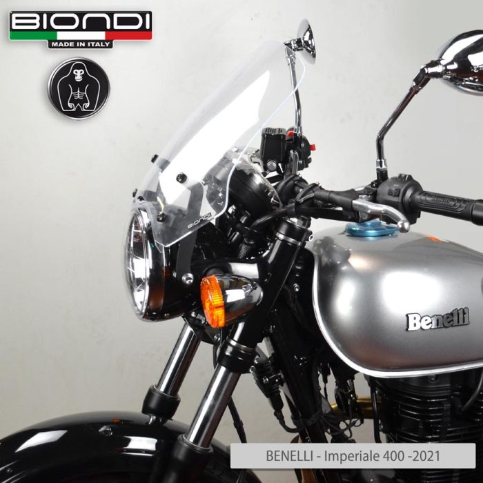 Windshield Transparent Mod. Touring (Mounting kit included) – BENELLI Imperiale 400 (2021->); MOTO GUZZI V7 Classic 744 (2008-2012); V7 Stone/Special 744 (2012-2015); V7 II Stone/Special 744 (2015-2017); TRIUMPH Bonneville (2008-2016)(2017-2020); YAMAHA XSR 700/900 (2022->) - Image 7