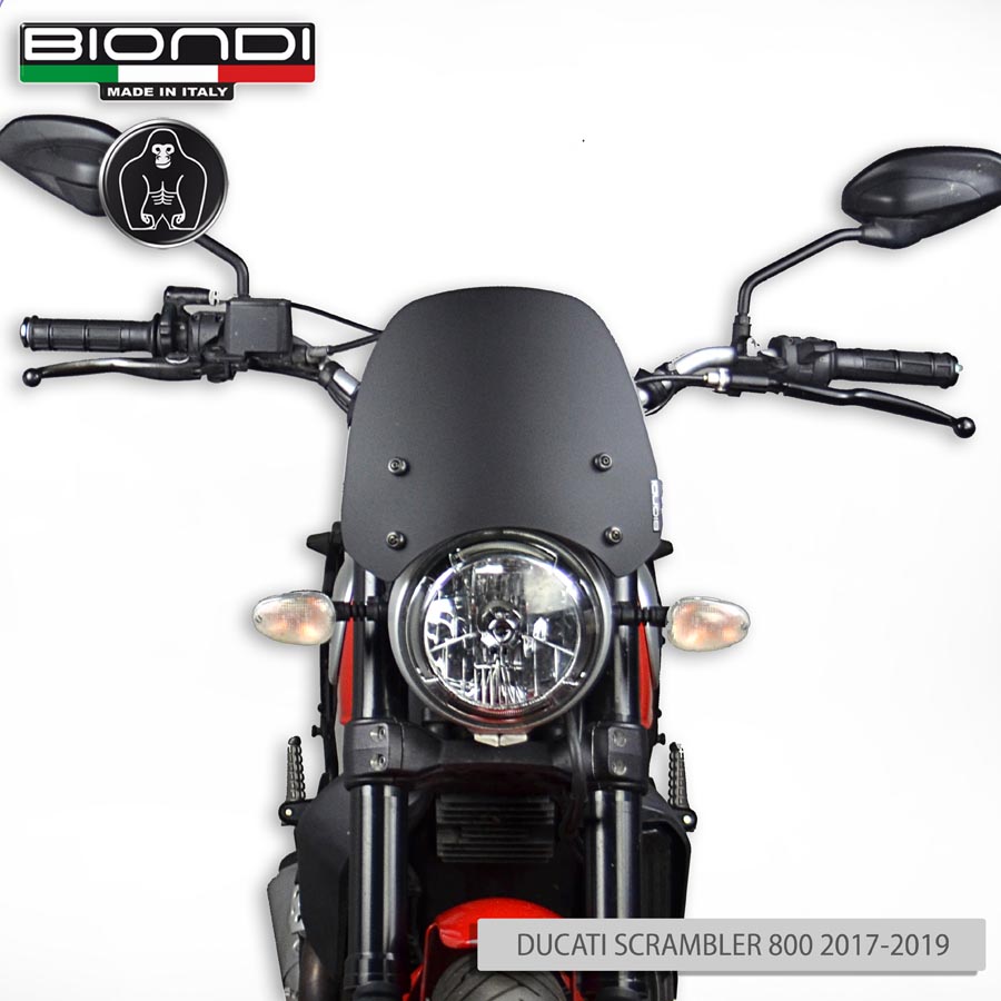 Cupolino Nero Satinato Opaco Mod. Sport (Kit di Montaggio incluso) – Ducati Scrambler 1100 /800/ 400 cc. - immagine 5
