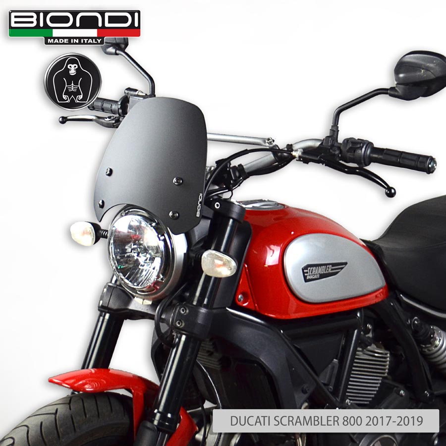 Cupolino Nero Satinato Opaco Mod. Sport (Kit di Montaggio incluso) – Ducati Scrambler 1100 /800/ 400 cc. - immagine 6
