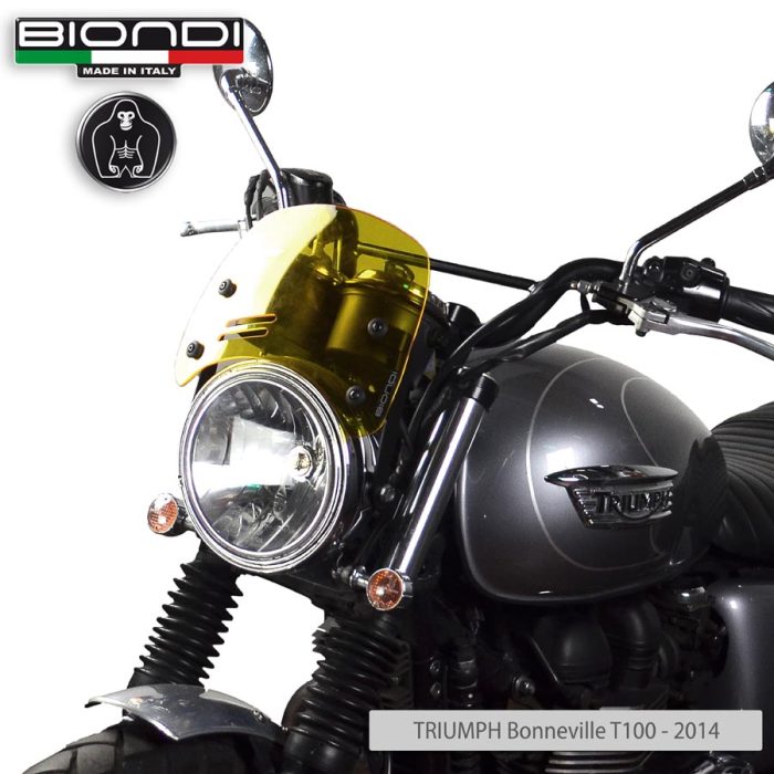 Windshield Yellow Mod. Caffè (Mounting kit included) – BENELLI Imperiale 400 (2021->); MOTO GUZZI V7 Classic 744 (2008-2012); V7 Stone/Special 744 (2012-2015); V7 II Stone/Special 744 (2015-2017); TRIUMPH Bonneville (2008-2016)(2017-2020); YAMAHA XSR 700/900 (2022->) - Image 8