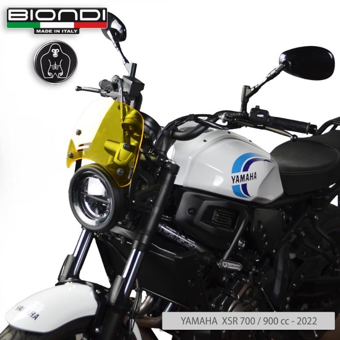 Windshield Yellow Mod. Caffè (Mounting kit included) – BENELLI Imperiale 400 (2021->); MOTO GUZZI V7 Classic 744 (2008-2012); V7 Stone/Special 744 (2012-2015); V7 II Stone/Special 744 (2015-2017); TRIUMPH Bonneville (2008-2016)(2017-2020); YAMAHA XSR 700/900 (2022->) - Image 7