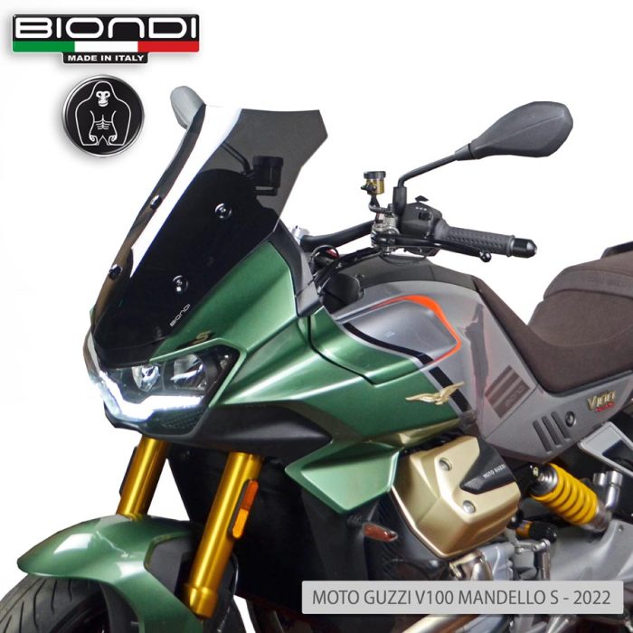 Windshield Smoke Grey Dark Mod. Touring – MOTO GUZZI V100 MADELLO – V100 MANDELLO S – 2022-> - Image 2