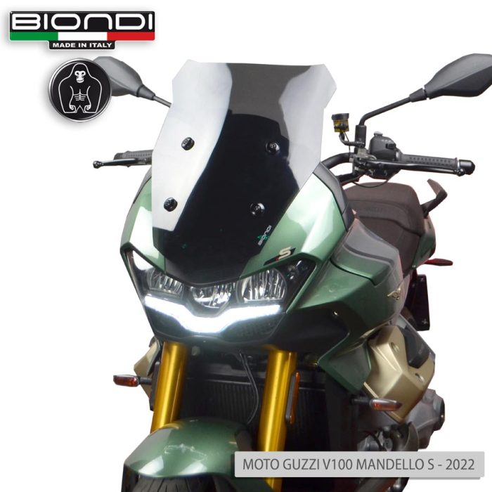 Windshield Smoke Grey Dark Mod. Touring – MOTO GUZZI V100 MADELLO – V100 MANDELLO S – 2022-> - Image 3
