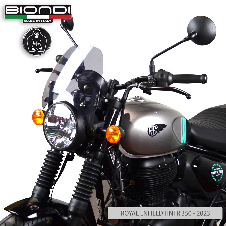 Windshield Smoke Grey Mod. Sport (Mounting kit included) – ROYAL ENFIELD HUNTER (HNTR) 350 – 2023 - Image 3