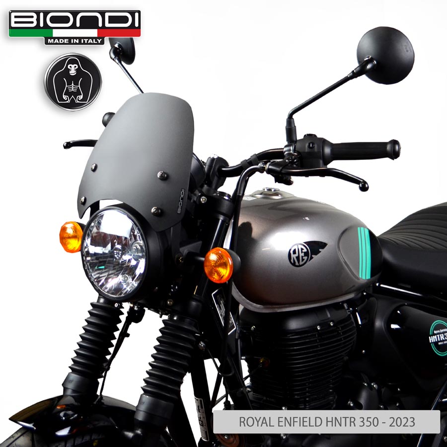 Cupolino Nero Satinato Opaco Mod. Sport (Kit di Montaggio incluso) – ROYAL ENFIELD HUNTER (HNTR) 350 – 2023 - immagine 3