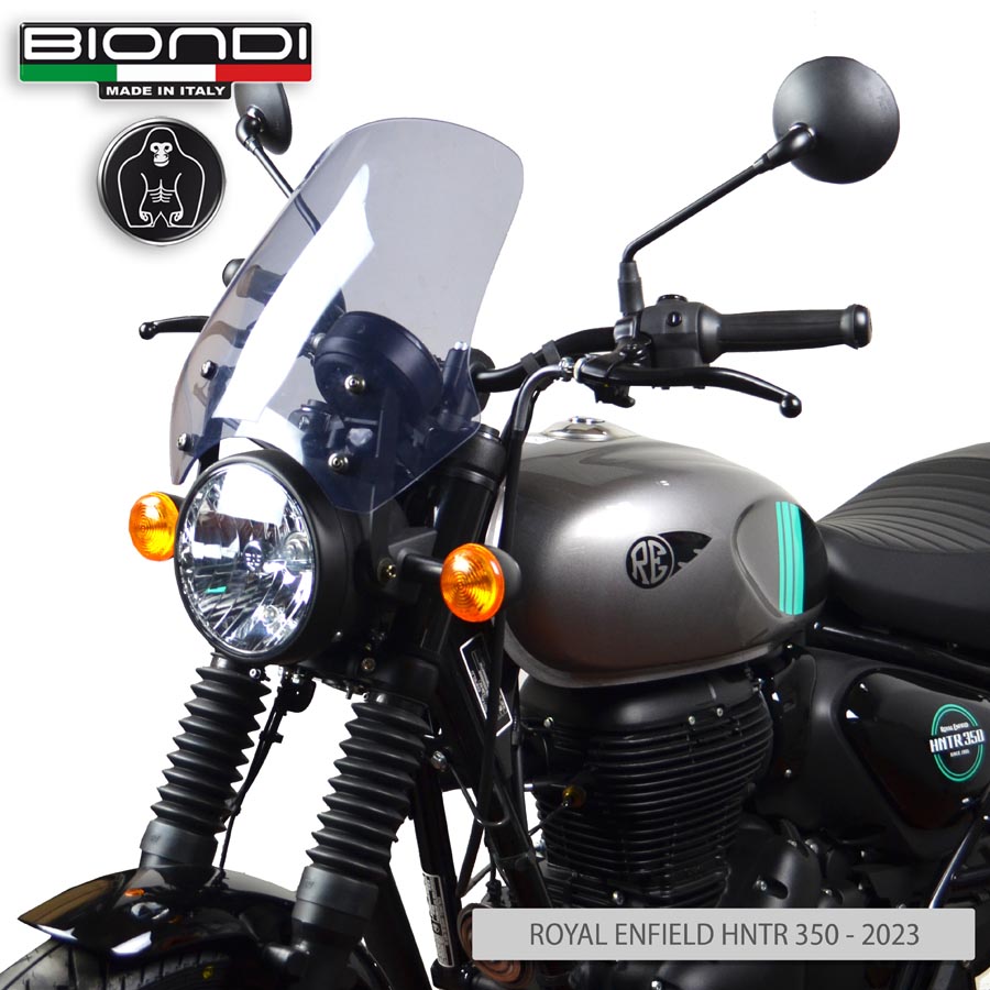 Windshield Smoke Grey Mod. Touring (Mounting kit included) – ROYAL ENFIELD HUNTER (HNTR) 350 – 2023 - Image 3