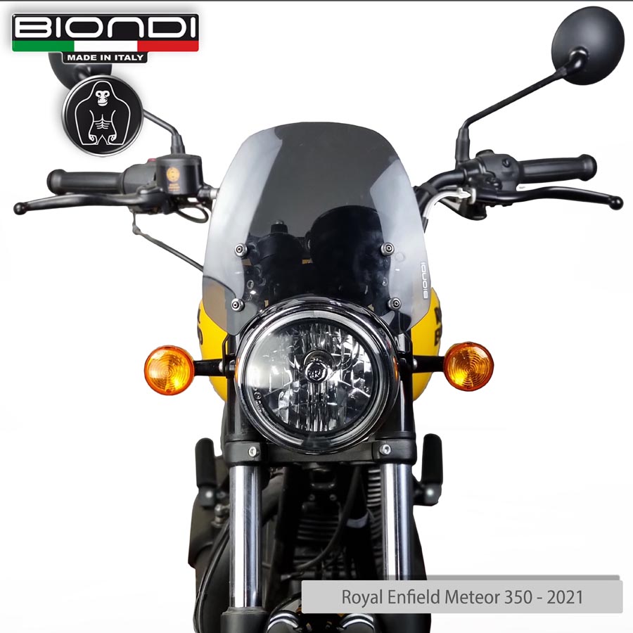 Cupolino Fumè Scuro Mod. Sport (Kit di Montaggio incluso) – ROYAL ENFIELD SUPER METEOR 650 2023; INTERCEPTOR 650 2021; CONTINENTAL GT 650 2021; METEOR 350 FIREBALL 2021; METEOR 350 STELLAR 2021; METEOR 350 SUPERNOVA 2021 - immagine 4