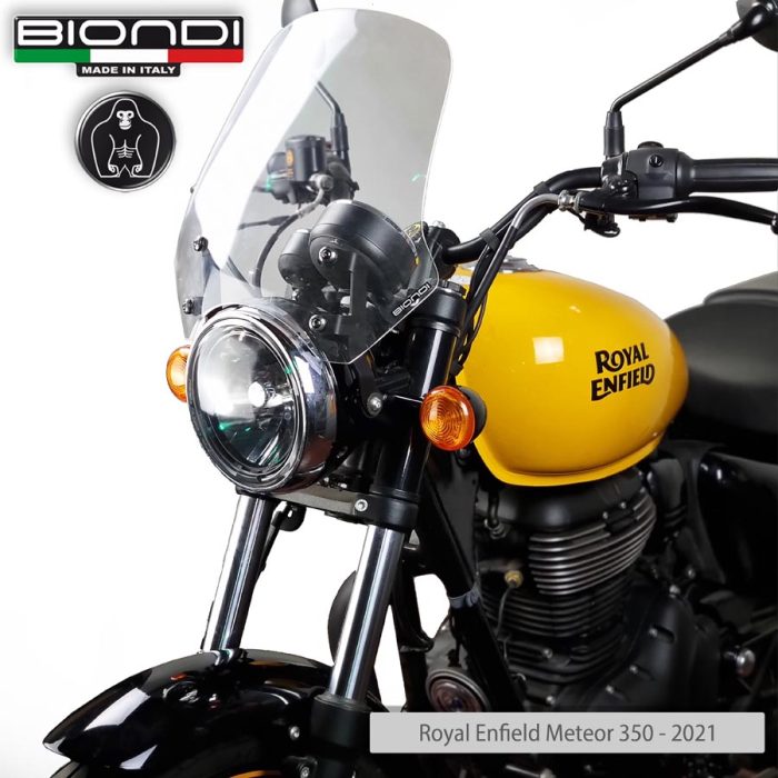 Cupolino Trasparente Mod. Touring (Kit di Montaggio incluso) – ROYAL ENFIELD SUPER METEOR 650 2023; INTERCEPTOR 650 2021; CONTINENTAL GT 650 2021; METEOR 350 FIREBALL 2021; METEOR 350 STELLAR 2021; METEOR 350 SUPERNOVA 2021 - immagine 5