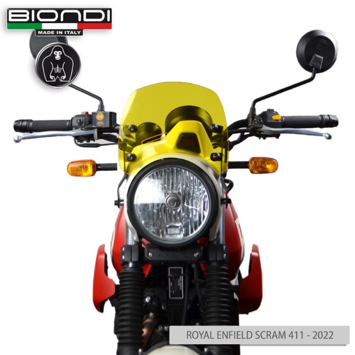 Windshield Yellow Mod. Caffè (Mounting kit included) – ROYAL ENFIELD SCRAM 411 – 2022 - Image 2