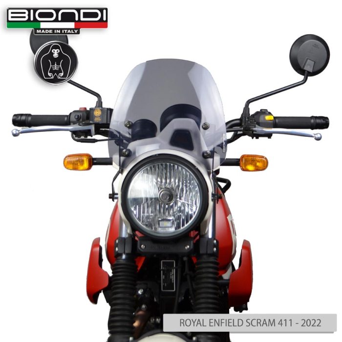 Windshield Smoke Grey Mod. Sport (Mounting kit included) – ROYAL ENFIELD SCRAM 411 – 2022 - Image 2