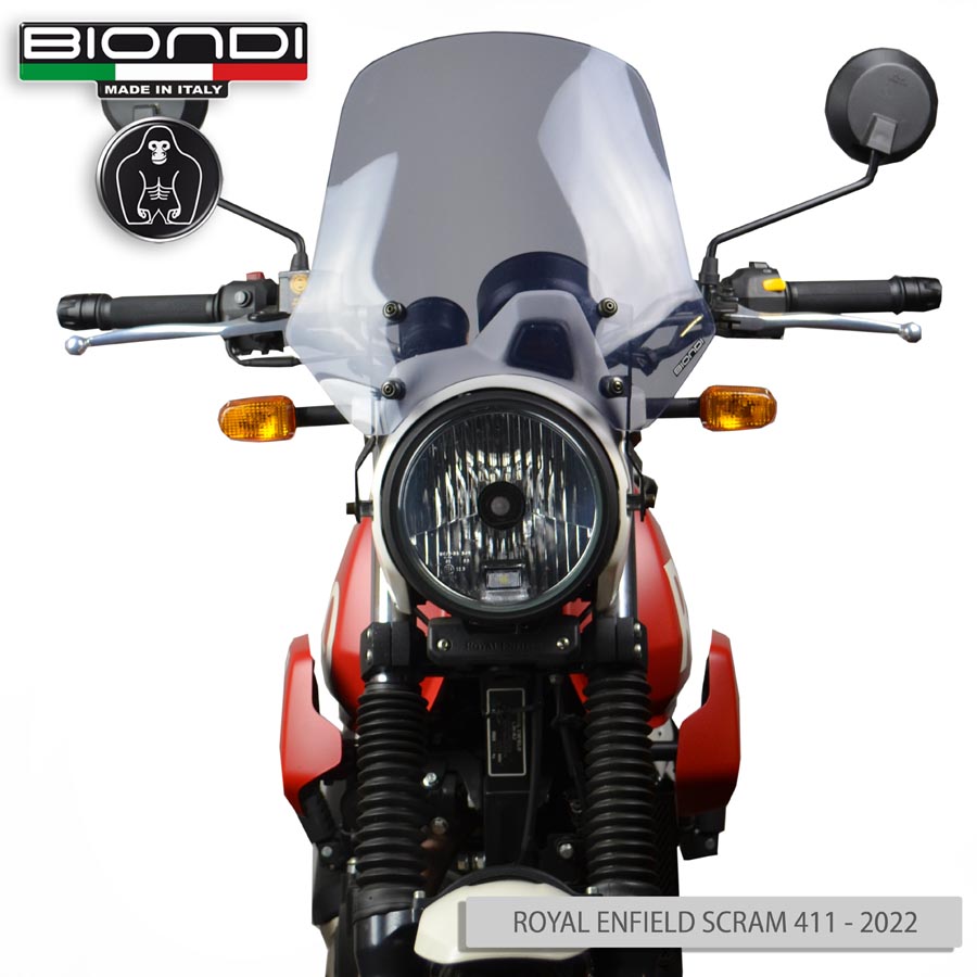 Cupolino Fumè Chiaro Mod. Touring (Kit di Montaggio incluso) – ROYAL ENFIELD SCRAM 411 – 2022 - immagine 2