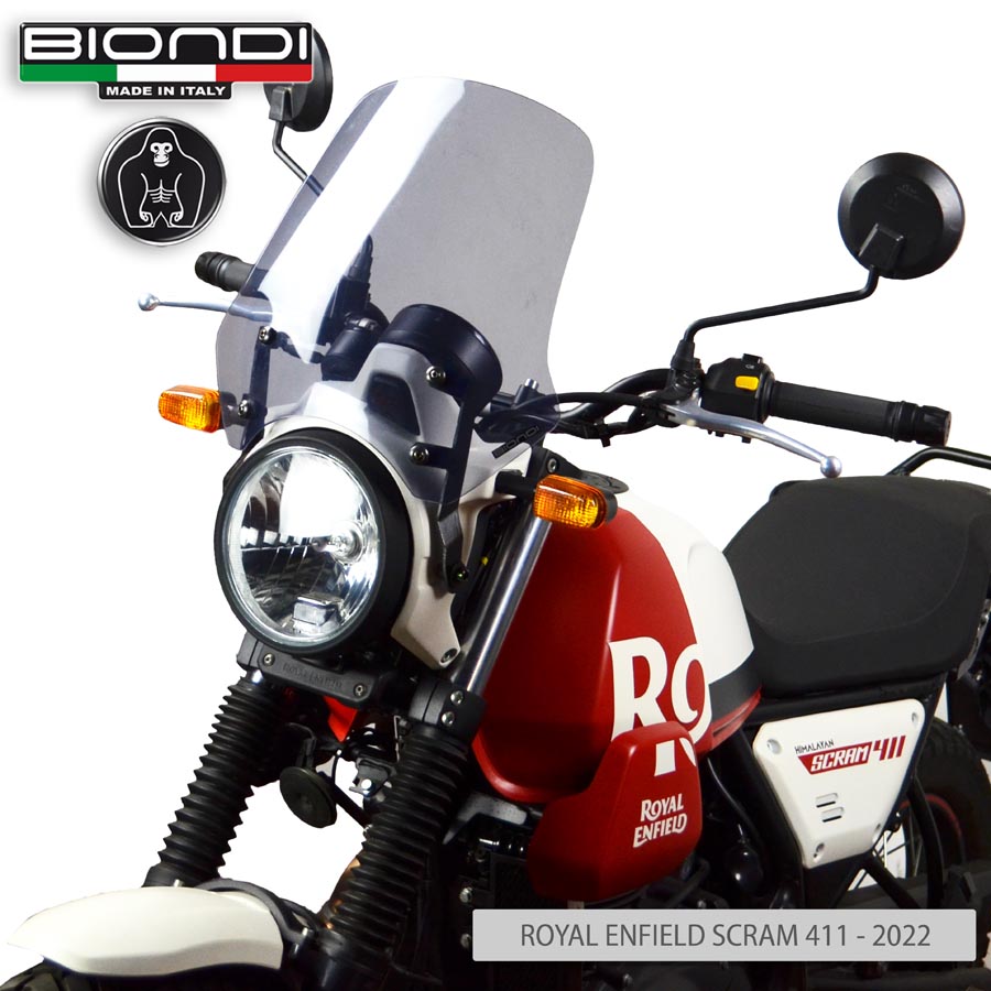 Cupolino Fumè Chiaro Mod. Touring (Kit di Montaggio incluso) – ROYAL ENFIELD SCRAM 411 – 2022 - immagine 3
