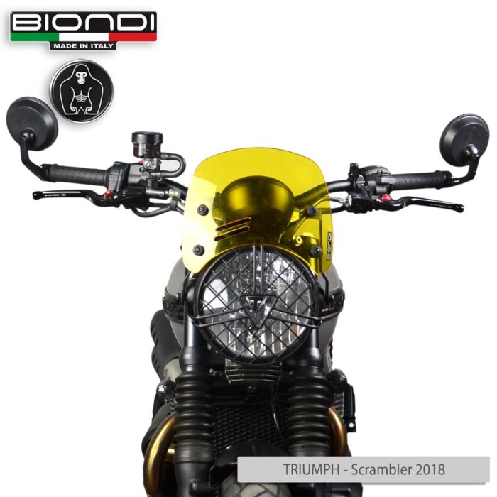 Windshield Yellow Mod. Caffè (Mounting kit included) – KAWASAKI Z650 RS (2022->), TRIUMPH Scrambler 900/1200(2018->), Street Scrambler 900 (2017->), Speed 400/400X (2023->), Twin 900/1200 (2016->) - Image 4