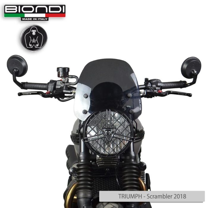 Cupolino Fumè Scuro Mod. Sport (Kit di Montaggio incluso) – KAWASAKI Z650 RS (2022->), TRIUMPH Scrambler 900/1200(2018->), Street Scrambler 900 (2017->), Speed 400/400X (2023->), Twin 900/1200 (2016->) - immagine 4