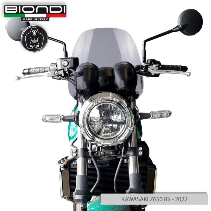 Windshield Smoke Grey Mod. Sport (Mounting kit included) – KAWASAKI Z650 RS (2022->), TRIUMPH Scrambler 900/1200(2018->), Street Scrambler 900 (2017->), Speed 400/400X (2023->), Twin 900/1200 (2016->) - Image 2