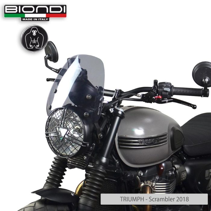 Windshield Smoke Grey Mod. Sport (Mounting kit included) – KAWASAKI Z650 RS (2022->), TRIUMPH Scrambler 900/1200(2018->), Street Scrambler 900 (2017->), Speed 400/400X (2023->), Twin 900/1200 (2016->) - Image 3