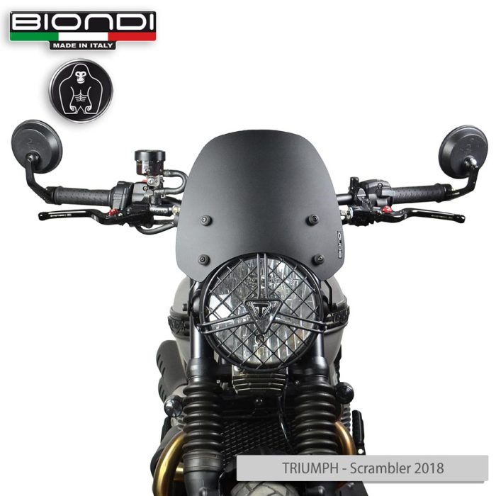Windshield Black Satin Mod. Sport (Mounting kit included) – KAWASAKI Z650 RS (2022->), TRIUMPH Scrambler 900/1200(2018->), Street Scrambler 900 (2017->), Speed 400/400X (2023->), Twin 900/1200 (2016->) - Image 4