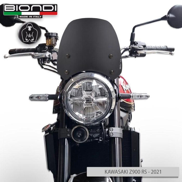 Windshield Black Satin Mod. Sport (Mounting kit included) – KAWASAKI Z900 RS – 2018-2020 KAWASAKI Z900 RS – 2021 - Image 2