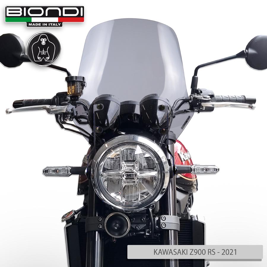 Cupolino Fumè Chiaro Mod. Touring (Kit di Montaggio incluso) – KAWASAKI Z900 RS – 2018-2020 KAWASAKI Z900 RS – 2021 - immagine 2