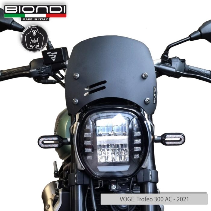 Windshield Satin Matt Black Mod. Caffè (Mounting kit included) – VOGE TROFEO 300/500 AC – 2021 - Image 2