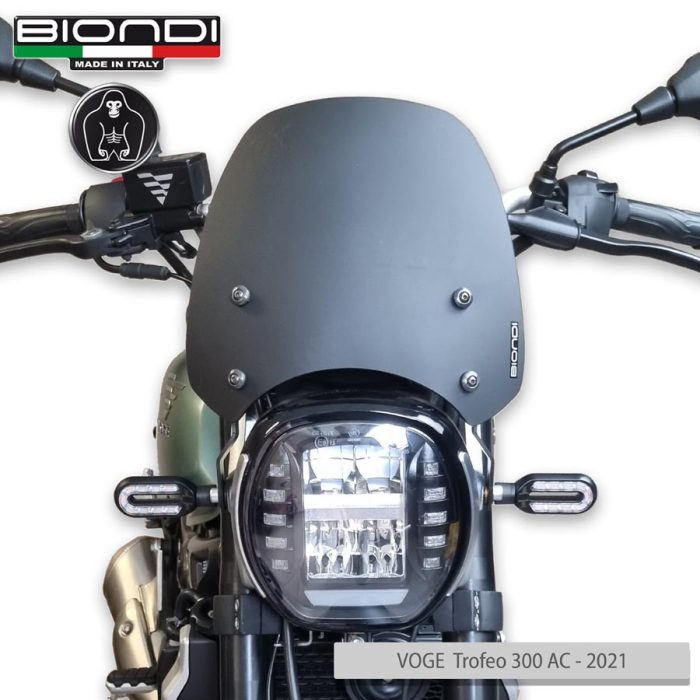 Windshield Black Satin Mod. Sport (Mounting kit included) – VOGE TROFEO 300/500 AC – 2021 - Image 2