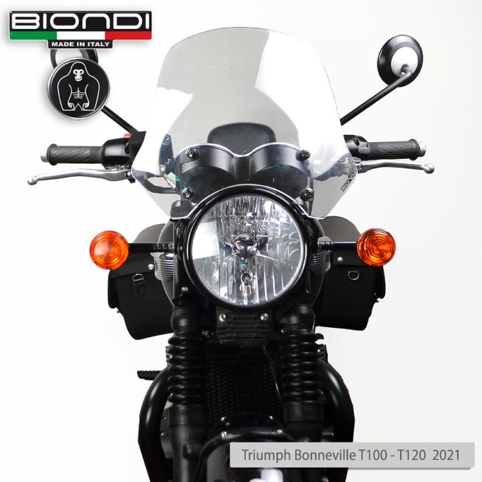 Windshield Transparent Mod. Touring (Mounting kit included) – TRIUMPH BONNEVILLE T100 T120 (2021…) - Image 2