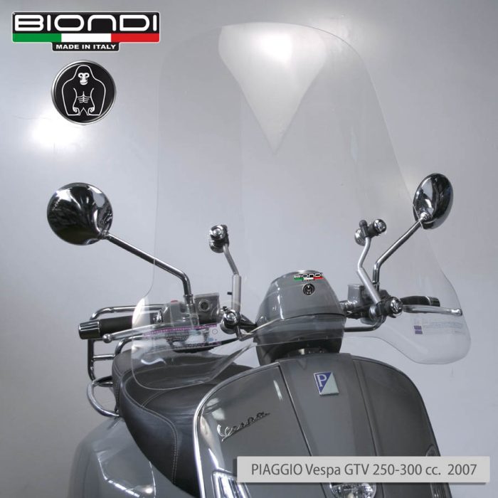 Windscreen for scooter Club Model (Only Screen) - Vespa GTS SEI GIORNI 300cc. 2017; GTV 250/300cc. 2007-2022 e 2023... - Image 2