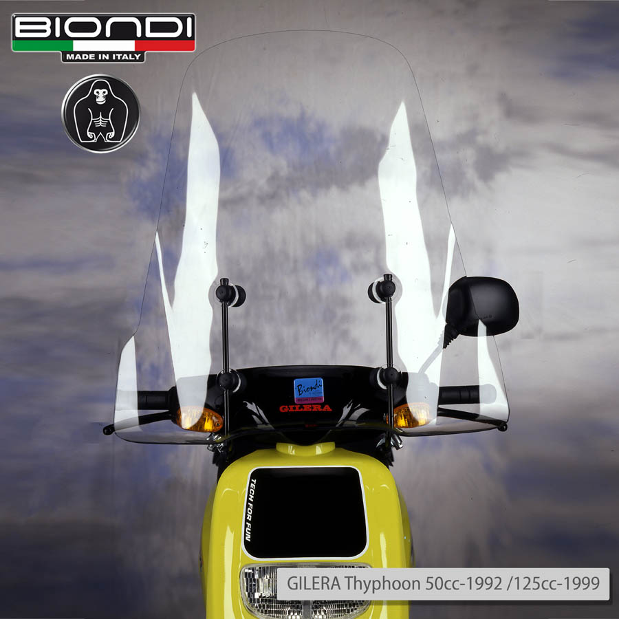 Kit Attacchi per schermi Parabrezza - GILERA Storm 50cc. 1995, Typhoon 125cc. 1999, Typhoon 50cc. 1992, PIAGGIO NRG 50cc. 1994-1997, NRG mc2 50cc. 1997-2000, NTT 50cc. 1995-2002 - immagine 3