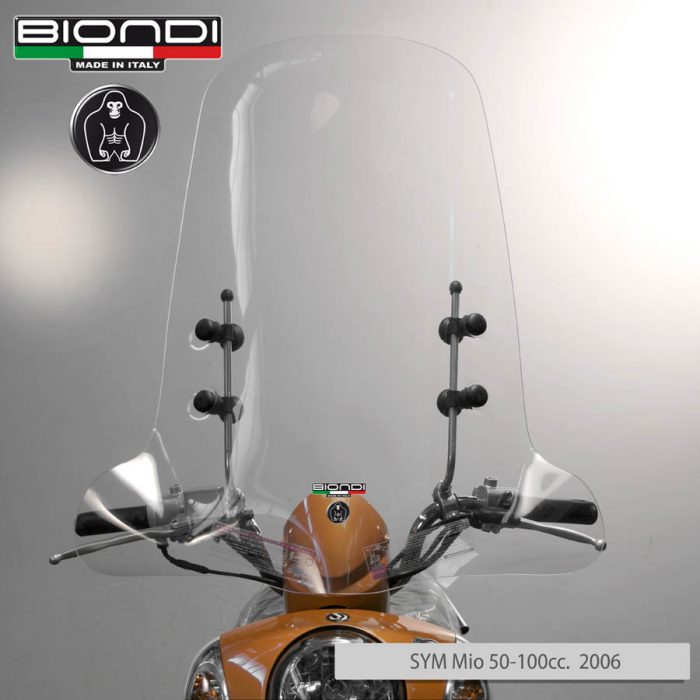 Kit Attacchi per schermi Parabrezza - HONDA Zoomer 50cc. 2004, PEUGEOT Ludix 50cc.-mod."One Base-Classic" 2004, PIAGGIO Ciao 50cc. 1967, SI 50cc. 1992, SYM Mio HU05 50cc. 2006, Mio HU10 100cc. 2011 - immagine 4
