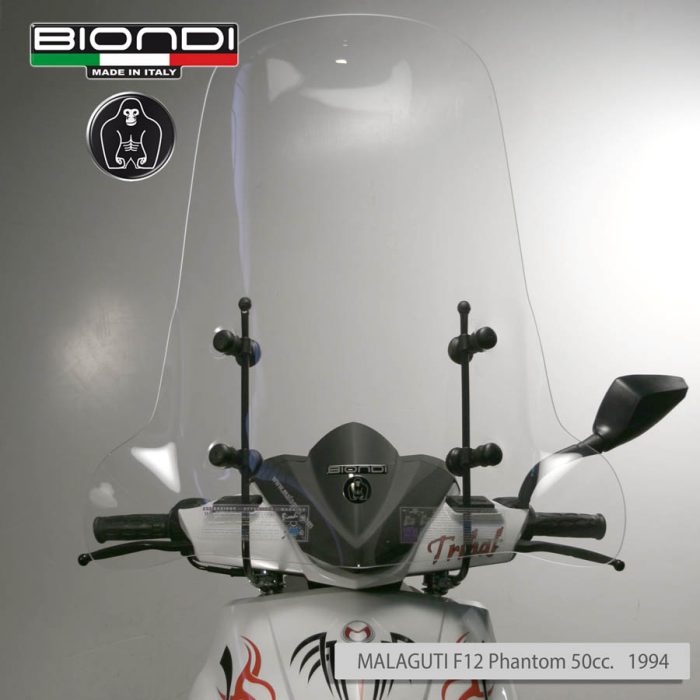 Parabrezza Mod. Club (solo schermo trasparente) - APRILIA Sonic, Sport City One 50 cc., M.B.K. Nitro H2O, MALAGUTI F10, F12 Phantom, PEUGEOT Ludix, Speed Fight, PIAGGIO Typhoon , YAMAHA  Aerox ... ETC - immagine 3