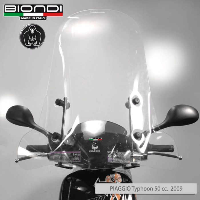 Parabrezza Mod. Club (solo schermo trasparente) - APRILIA Sonic, Sport City One 50 cc., M.B.K. Nitro H2O, MALAGUTI F10, F12 Phantom, PEUGEOT Ludix, Speed Fight, PIAGGIO Typhoon , YAMAHA  Aerox ... ETC - immagine 4