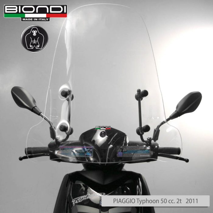 Parabrezza Mod. Club (solo schermo trasparente) - APRILIA Sonic, Sport City One 50 cc., M.B.K. Nitro H2O, MALAGUTI F10, F12 Phantom, PEUGEOT Ludix, Speed Fight, PIAGGIO Typhoon , YAMAHA  Aerox ... ETC - immagine 5